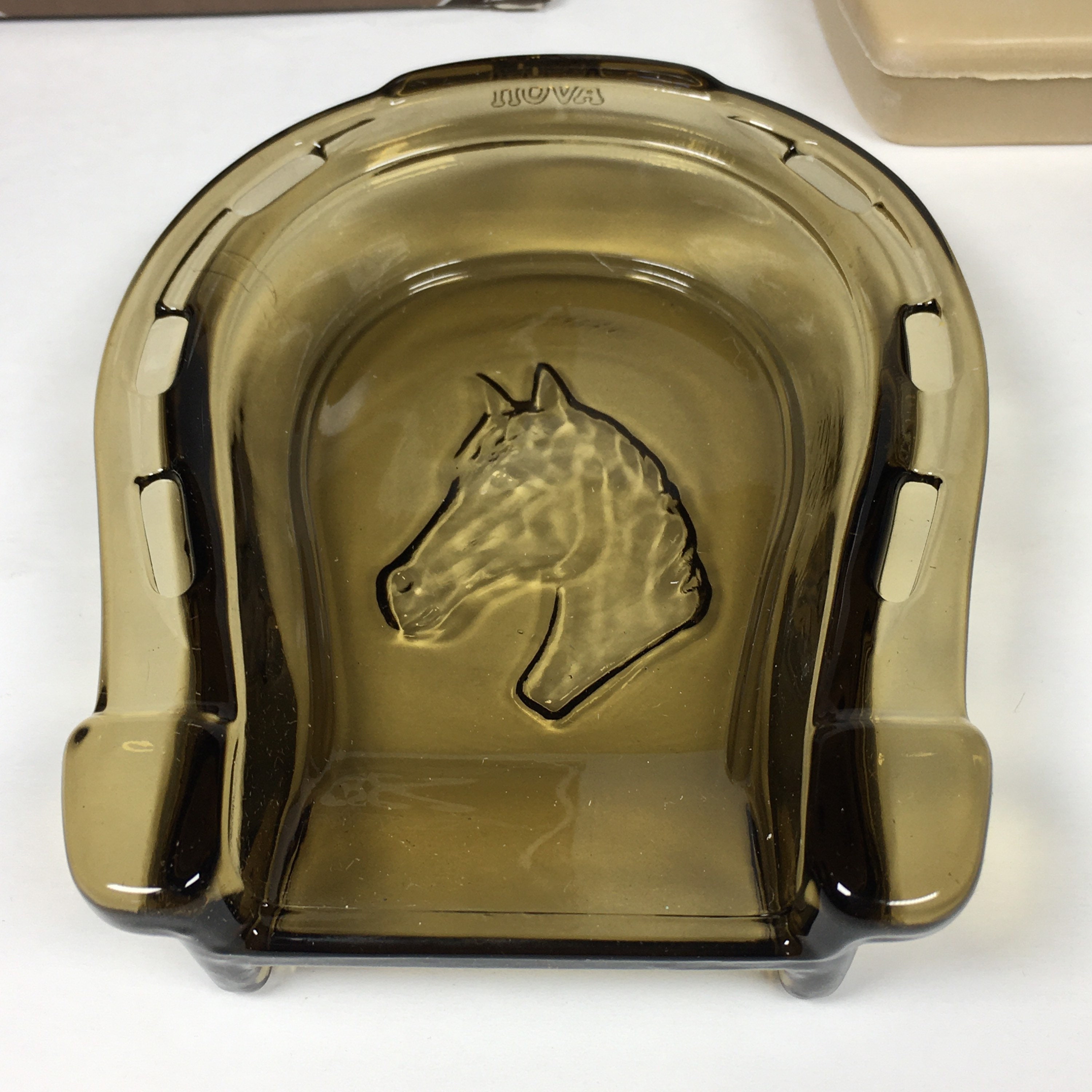 Avon Lucky Horseshoe Trazarra Soap and Glass Soap Dish Vintage Etsy