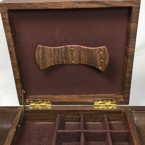 Vintage Men's Dresser Valet Jewelry Box Storage L… - image 6