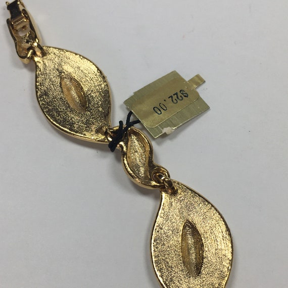 Vintage Tagged Genevieve Link Bracelet 70s Gold T… - image 5