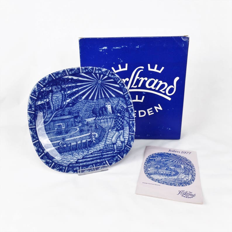 Julen Rorstrand Sweden 1977 Limited Edition Christmas Plate With Box ...