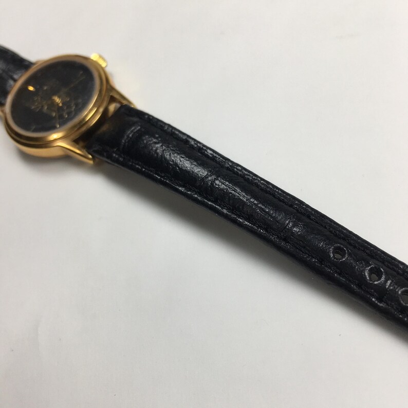 1996 KODAK Olympic Sponsor Womens Wrist Watch Leather Band Vintage Working zdjęcie 8