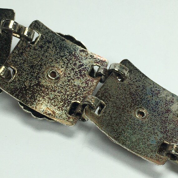 Vintage Confetti Lucite Link Bracelet Chunky Faux… - image 3