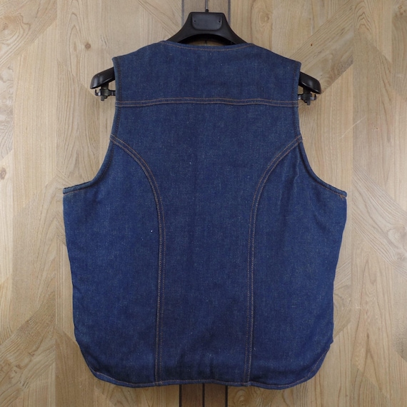 Sherpa Denim Jean Vest Size Large No Fault Denim … - image 4