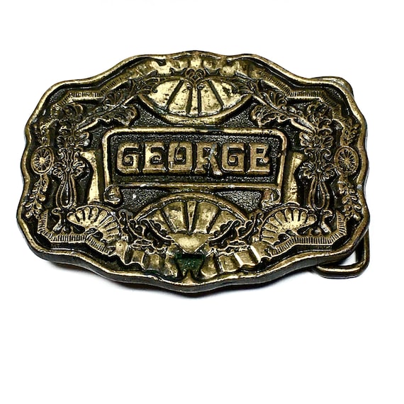 Boucle De Ceinture Ancienne En Laiton - Gravée "TONY" - Marque Oden Inc - Largeur 3 Pouces (env. 7.6 Cm) - États-Unis - Occasion