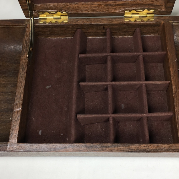 Vintage Men's Dresser Valet Jewelry Box Storage L… - image 3