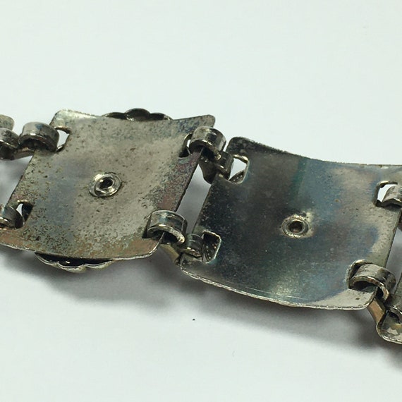 Vintage Confetti Lucite Link Bracelet Chunky Faux… - image 9
