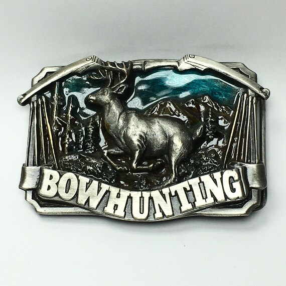 Vintage Belt Buckle Bow Hunting Big 