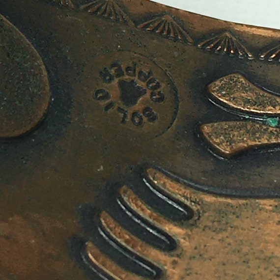 Solid Copper Bear Claw Design Cuff Bracelet Bell … - image 5