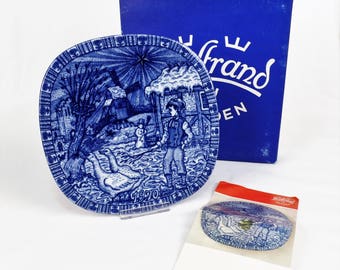 Assiette de Noël Julen Rorstrand Suède 1970 édition limitée Jultallrik avec boîte