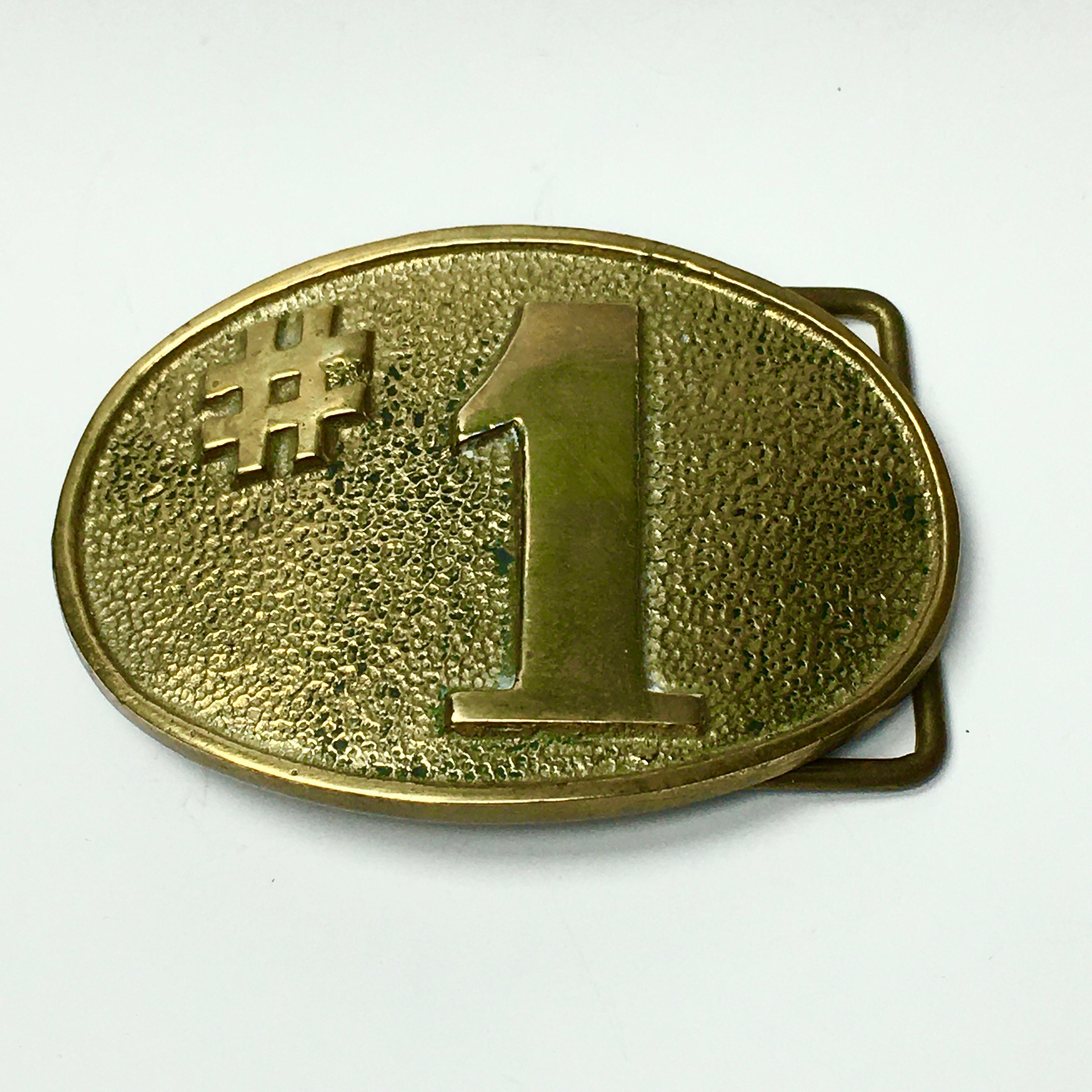 ⭐︎BARON BUCKLEバックル⭐︎ Vintage 1970s BARON BUCKLE Solid Brass 'charles' Lettered