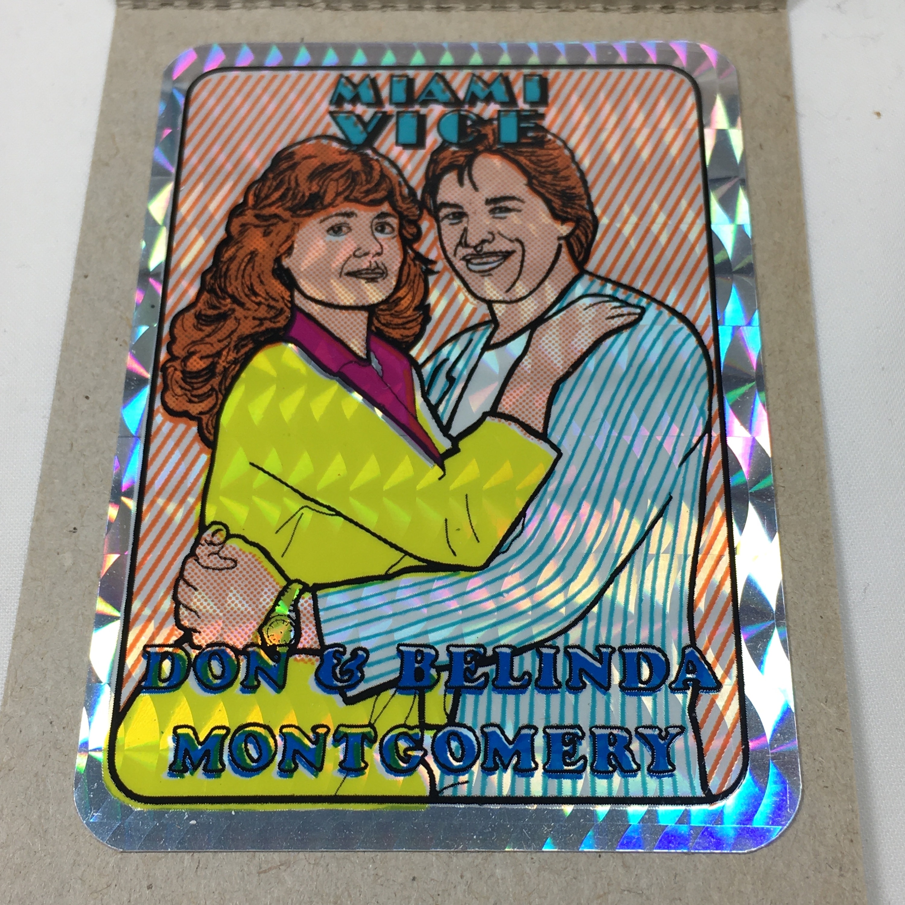 1980s Vintage Miami Vice Prism Vending Machine Sticker Lot