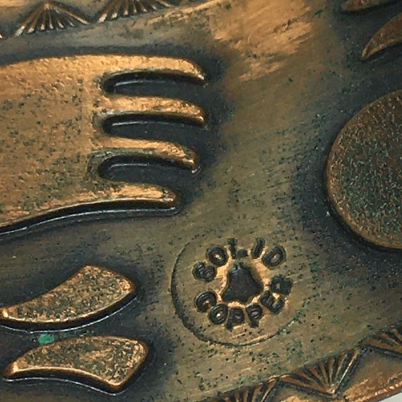 Solid Copper Bear Claw Design Cuff Bracelet Bell … - image 4