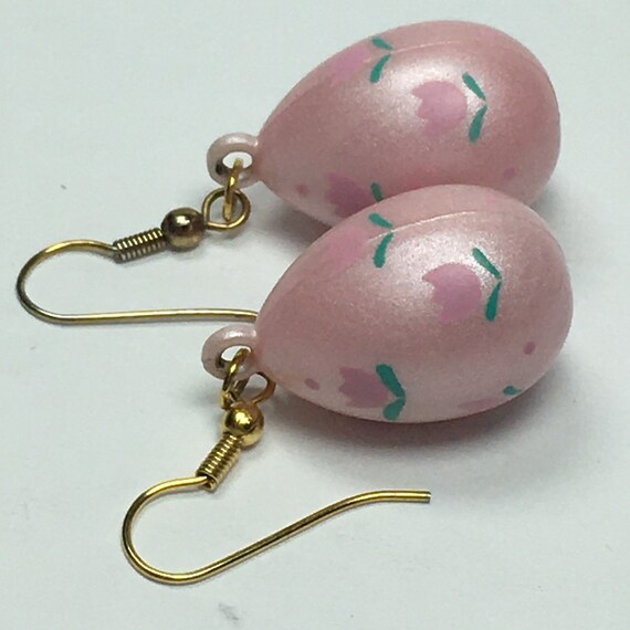 Vintage 80's/90's Pastel Easter Egg Dangle Earrin… - image 4