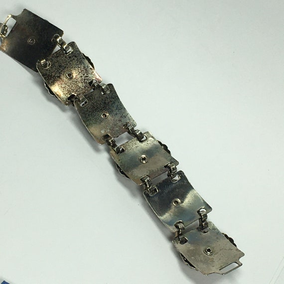 Vintage Confetti Lucite Link Bracelet Chunky Faux… - image 7