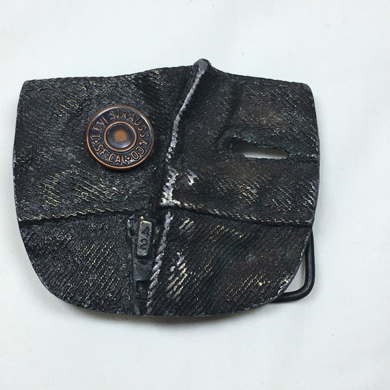 Vintage Belt Buckle 1976 Levi Strauss Open Button Fly - Etsy