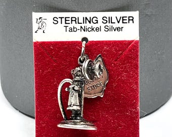 Pendentif vintage chandelier en argent sterling pour téléphone NOS