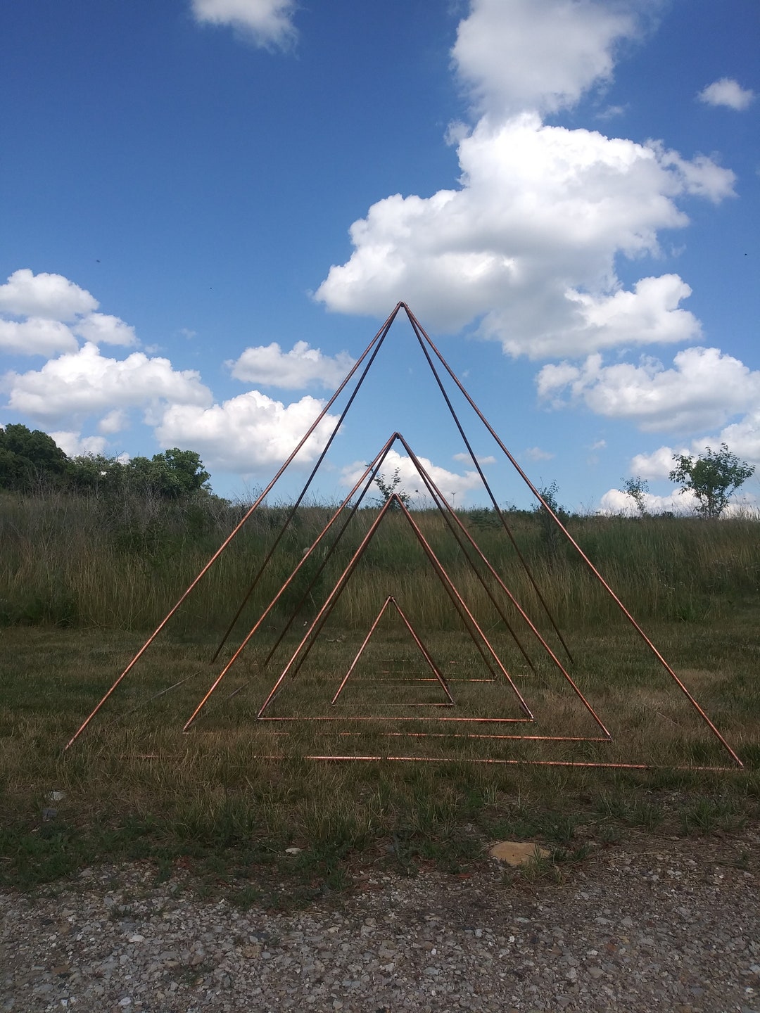 Copper Tube Pyramids 51.83 Apex Angle Etsy