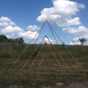 Copper Tube pyramids 51.83 apex angle