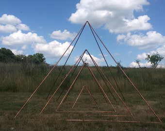 Copper Tube pyramids 51.83 apex angle