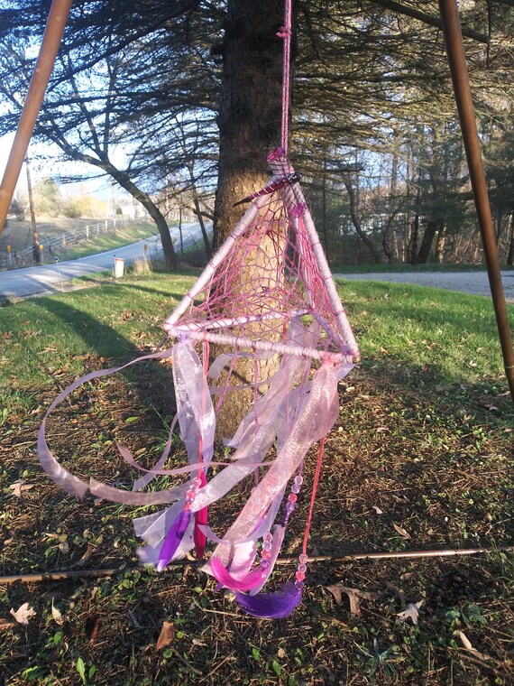 6 inch copper Tetrahedron Dream Catcher
