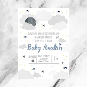 STAR WARS Baby Shower/ Baby/ Boy/ Girl/ Stars/ Clouds/ Death Star