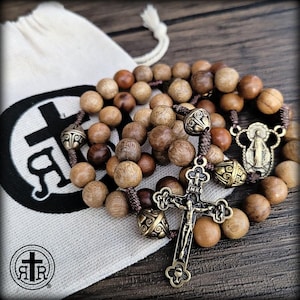 Rugged Rosaries® - Wood and Bronze Elegant Handcrafted Catholic Rosary - Catholic Gifts