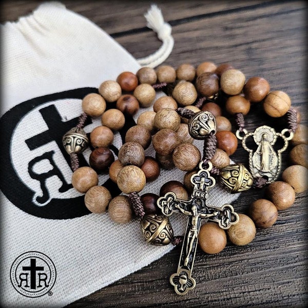 Rugged Rosaries® - Wood and Bronze Elegant Handcrafted Catholic Rosary - Catholic Gifts