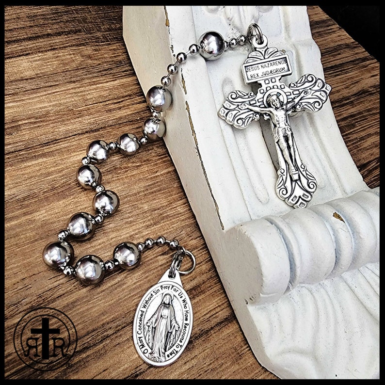 Rugged Rosaries® WWI Battle Beads Combat Pocket Catholic Rosary Pardon Crucifix image 4