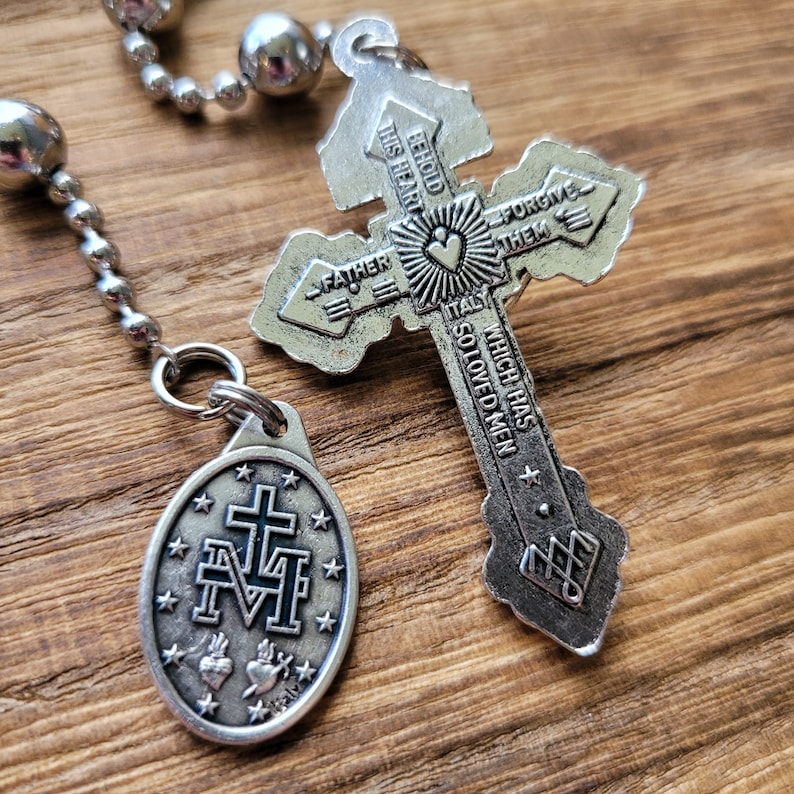 Rugged Rosaries® WWI Battle Beads Combat Pocket Catholic Rosary Pardon Crucifix image 6