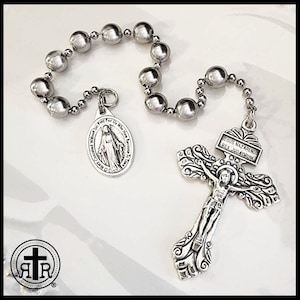 Rugged Rosaries® WWI Battle Beads Combat Pocket Catholic Rosary - Pardon Crucifix