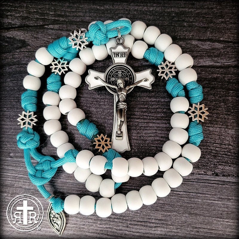 Rugged Rosaries® Our Lady of Snows Catholic Rosary - Paracord