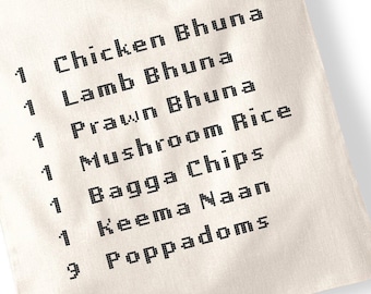 Gavin and Stacey - Indian Takeaway Order Chicken Lamb Prawn Bhuna Mushroom Rice Bag of Chips Keema Naan Poppadoms - Smithy Quote Tote Bag