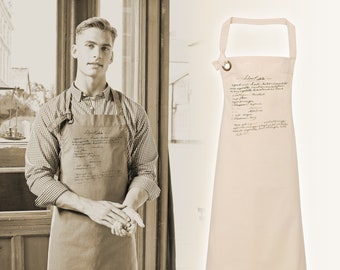 Transform HANDWRITTEN RECIPE into Custom Printed Apron - Family Favourite Speciality Cooking Gift