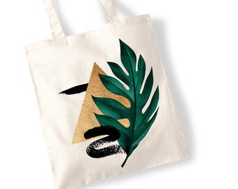 Abstract Plants Premium Tote Bag Selection - Leaves Plants Stones Olive Trees Neutral Natural Cotton Shopping Bag for Life