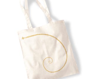 Golden Ratio Tote Bag - Mathematical Equation φ Symbol Intellectual Euclidean Geometry Quadratic
