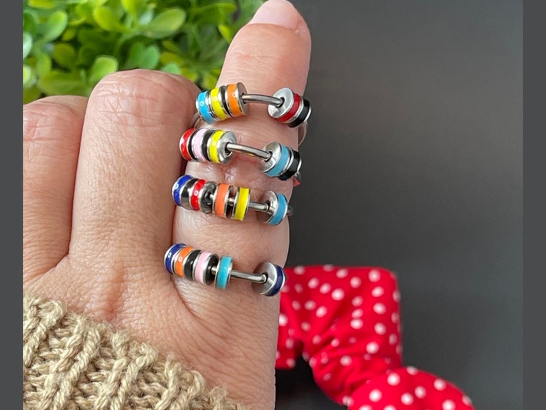 Fidget Ring Scrunchie Set, Anxiety Ring, Gift for Daughter, Adjustable Ring, Ring for Kids