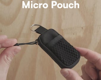 MICRO Mini EDC-zakje / Klein zakje / Sleutelhanger Dagtasje met Klittenband / Mini Xpac-zakje met rits / Cordura-muntstukje / Mogelijke tactische ritssluiting