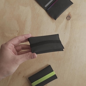 Monedero para tarjetas de crédito / Monedero fino de cuero vegano / Monedero para hombre y mujer / Tarjetero pequeño minimalista / Organizador de bolsillo EDC