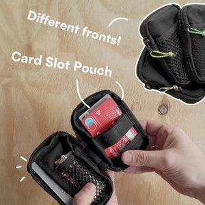 Monedero para tarjetas, bolsa EDC, cordura, minibolsa con cremallera, organizador de herramientas de bolsillo, monedero pequeño de nailon, tarjetero, billetera EDC