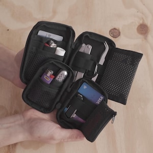 Inside Zipper EDC Pouch / Cordura  / Mini Possibles Zipper Pouch / Pocket Tool Gear Organizer / Small Nylon Coin and Card Purse EDC Wallet