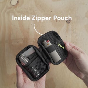 Bolsa EDC con cremallera interior / Cordura / Mini bolsa con cremallera Possibles / Organizador de herramientas de bolsillo / Monedero pequeño de nailon para monedas y tarjetas / Cartera EDC