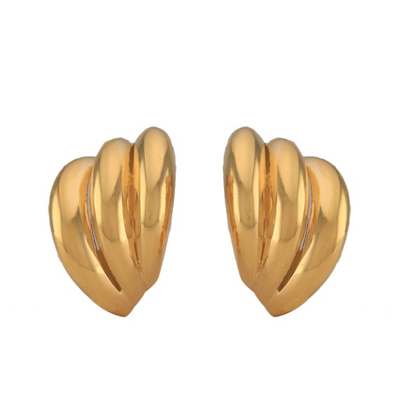 18k 20th Century Solid Gold Earclips