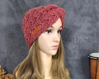 HEADBAND - Crocheted hair band ear warmer, Crocheted Hair band Ear warmer headband