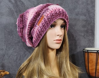 Crocheted Unisex Hat Men or Women Colorful Beanie Hat, Crocheted Beanie Cap Handmade