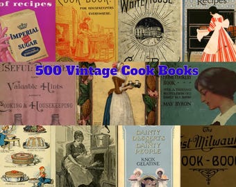 Victorian (and later)  Era Cookery eBooks – 500 Antique Recipes (Digital Download)