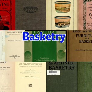 65 Basketry eBooks vintage  Basket Making & Weaving Books - Willow, Cane, Reed, Traditional Craft, Digital Download Collection