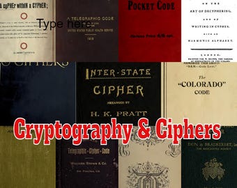 Cryptography - Cyphers 107 eBooks Vintage collection Secret Codes Code breaking *download*