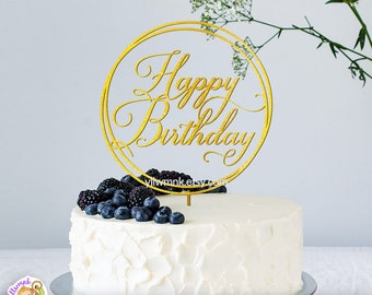 Cake Topper svg, Happy Birthday svg, Birthday Cake Topper SVG, Verjaardag svg, dxf en png instant download, Happy Birthday Cake Topper svg
