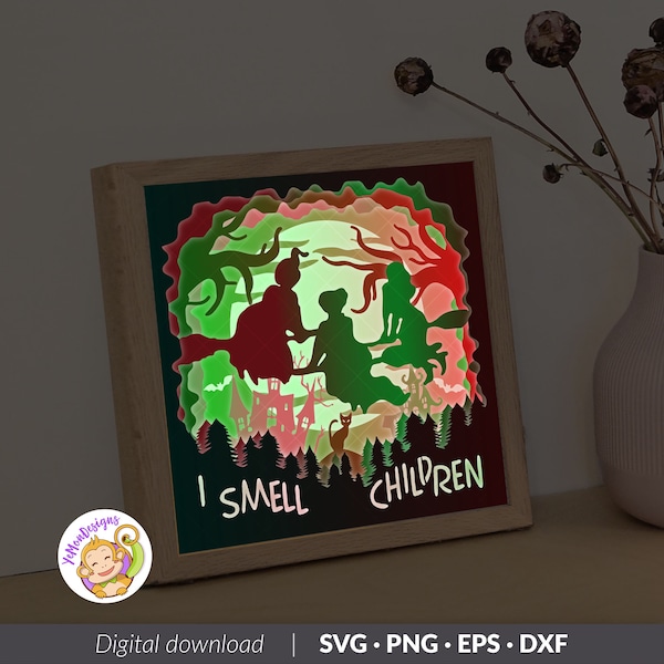 Flying witches SVG Halloween 3D Shadow box Template, Halloween Paper Cut Light Box, Shadowbox, Cricut cutting files, Digital File (8x8inch) Flying witches SVG Halloween 3D Shadow box Template, Halloween Paper Cut Light Box, Shadowbox, Cricut cutting files, Digital File (8x8inch)