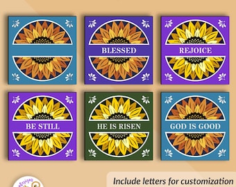 Sunflower Shadow Box SVG | Christian Layered Mandala (Digital Download)